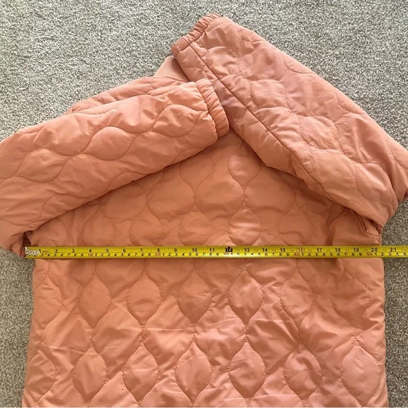 Obey Quilted Pink / Peach Embroidered Logo Puffer Jacket size Medium - Picture 12 of 12